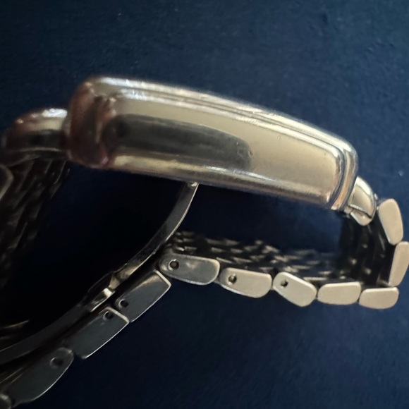Michelle Silver Square Face Watch. Gently Used. Will fit a wrist size 7 /7.5. - Picture 6 of 9